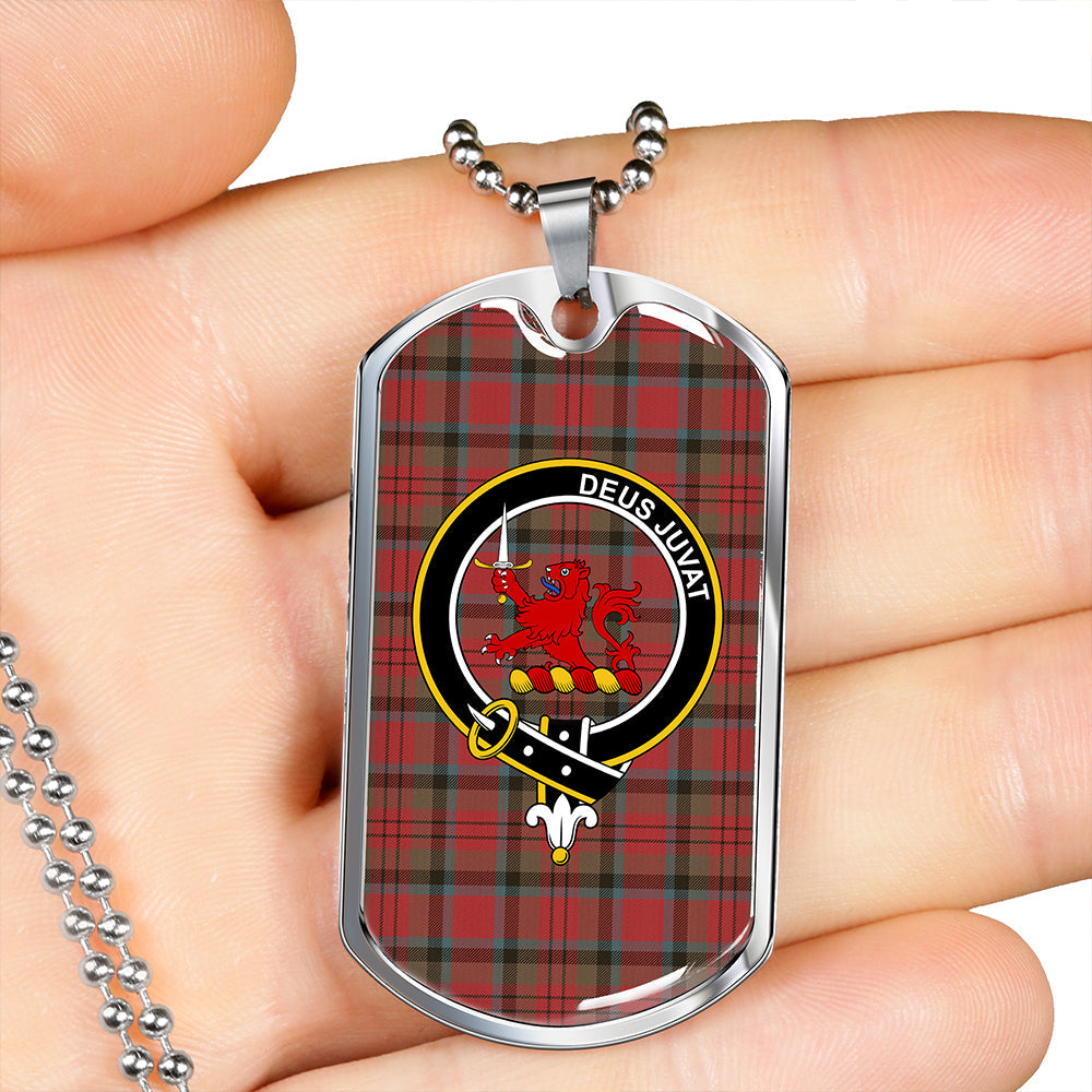 MacDuff Weathered Clan Badge Classic Tartan Dog Tag Necklace