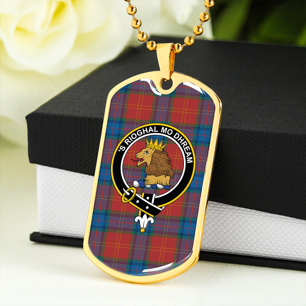 MacEdward (MacGregor Hastie) Ancient Clan Badge Classic Tartan Dog Tag Necklace
