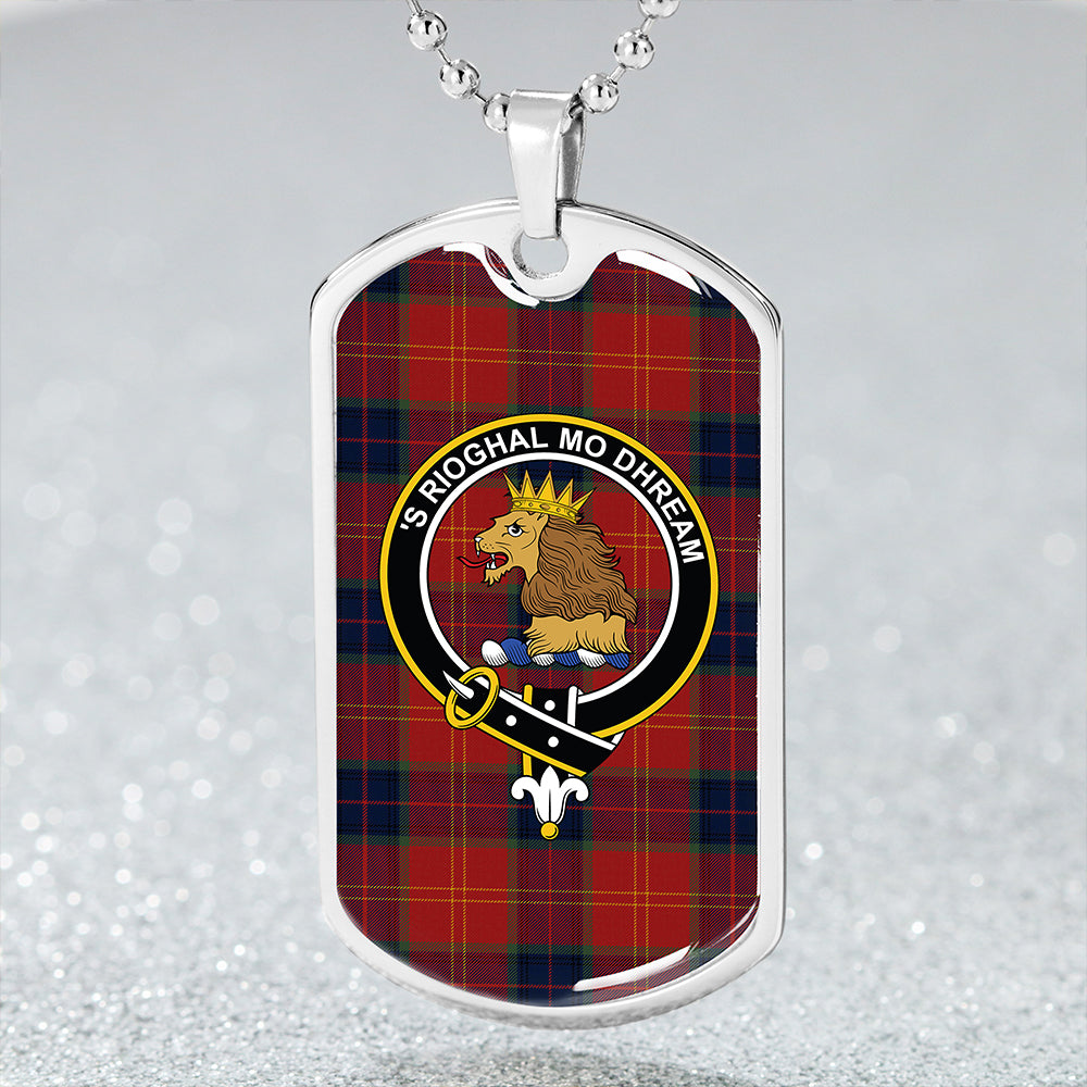 MacEdward (MacGregor Hastie) Modern Clan Badge Classic Tartan Dog Tag Necklace