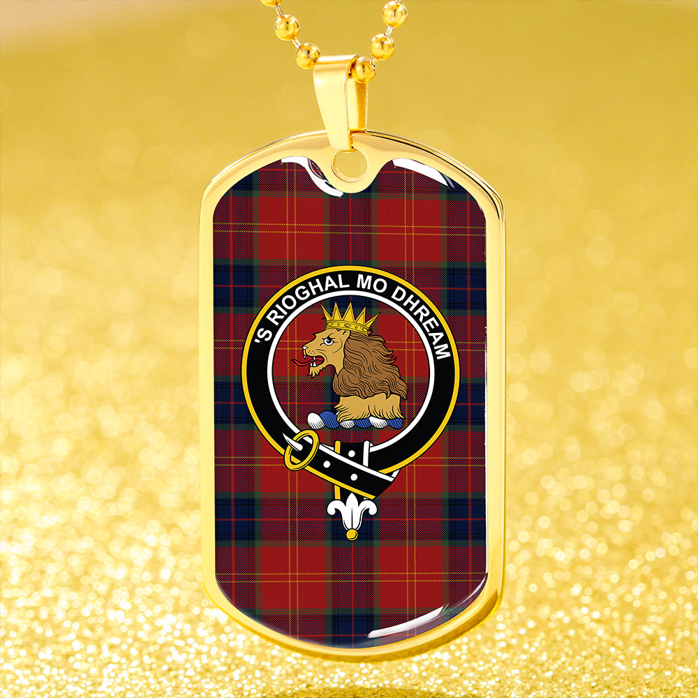 MacEdward (MacGregor Hastie) Modern Clan Badge Classic Tartan Dog Tag Necklace