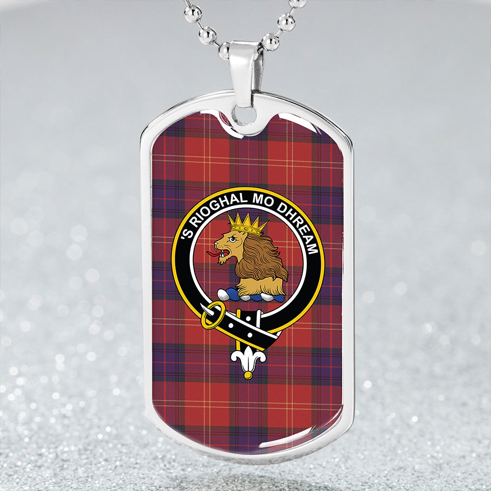 MacEdward (MacGregor Hastie) Weathered Clan Badge Classic Tartan Dog Tag Necklace