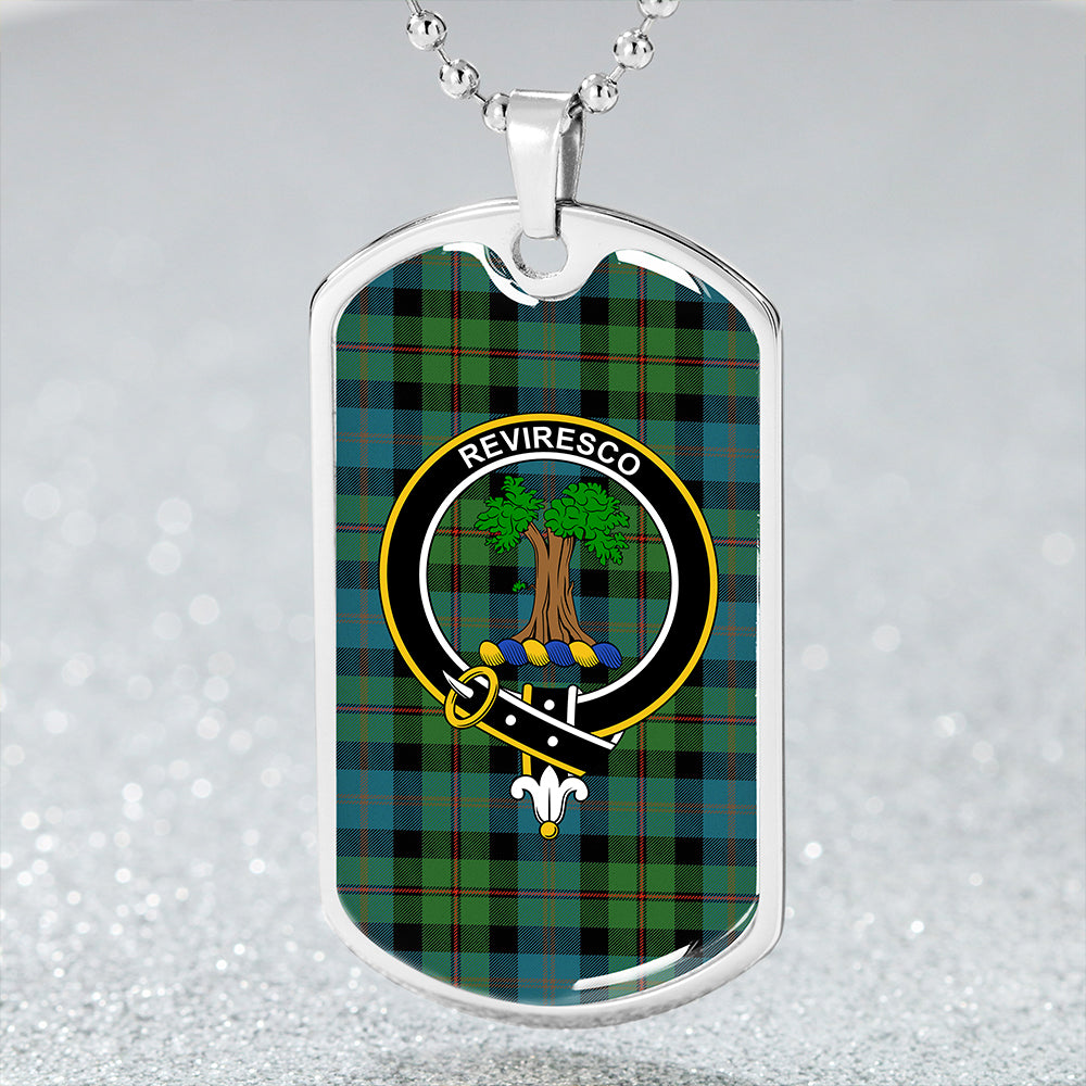 MacEwan 1856 Ancient Clan Badge Classic Tartan Dog Tag Necklace
