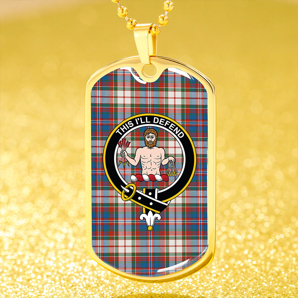 MacFarlane Dress Ancient Clan Badge Classic Tartan Dog Tag Necklace