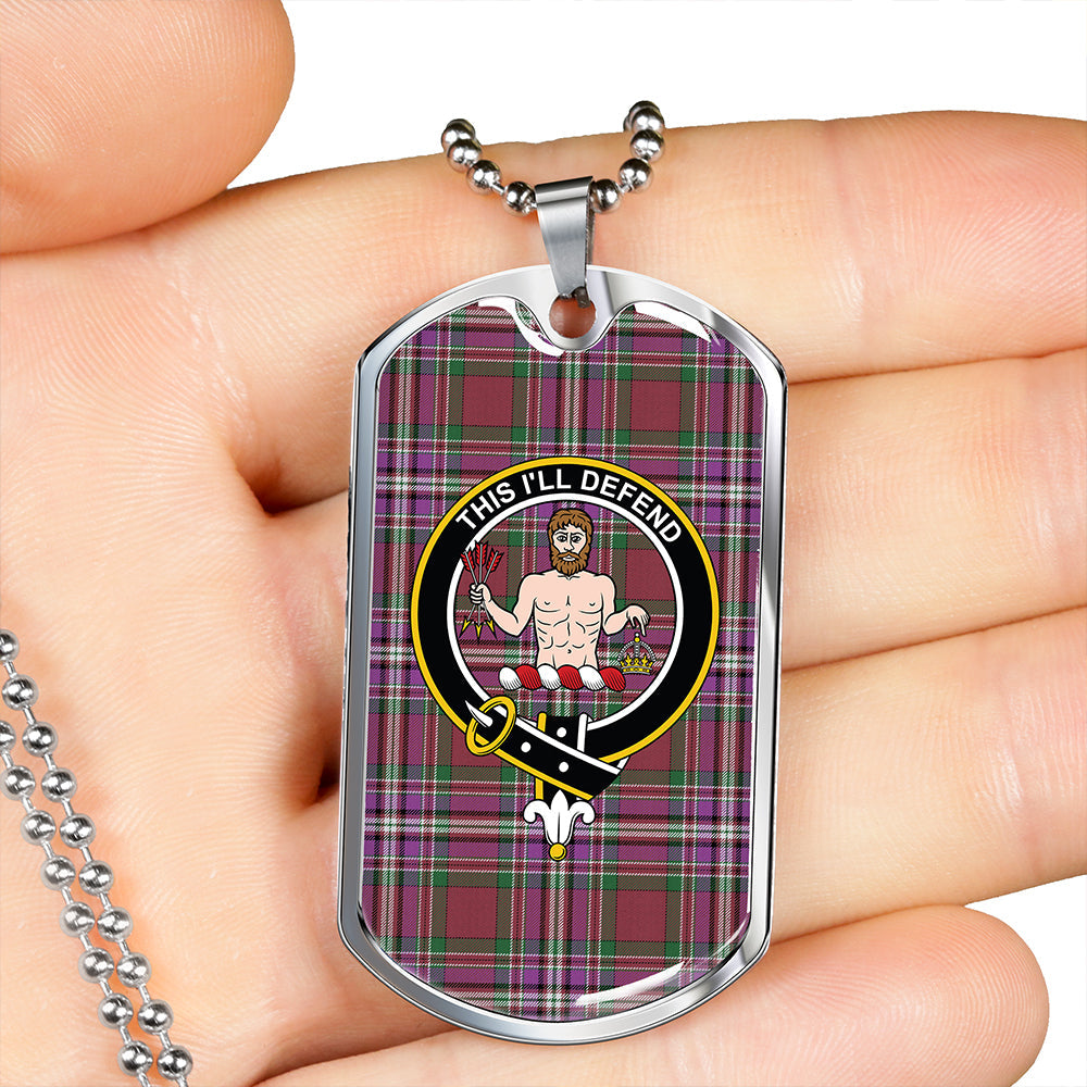 MacFarlane Lord Lyon sett Ancient Clan Badge Classic Tartan Dog Tag Necklace