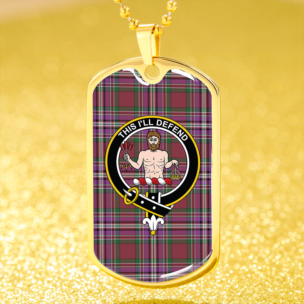 MacFarlane Lord Lyon sett Ancient Clan Badge Classic Tartan Dog Tag Necklace