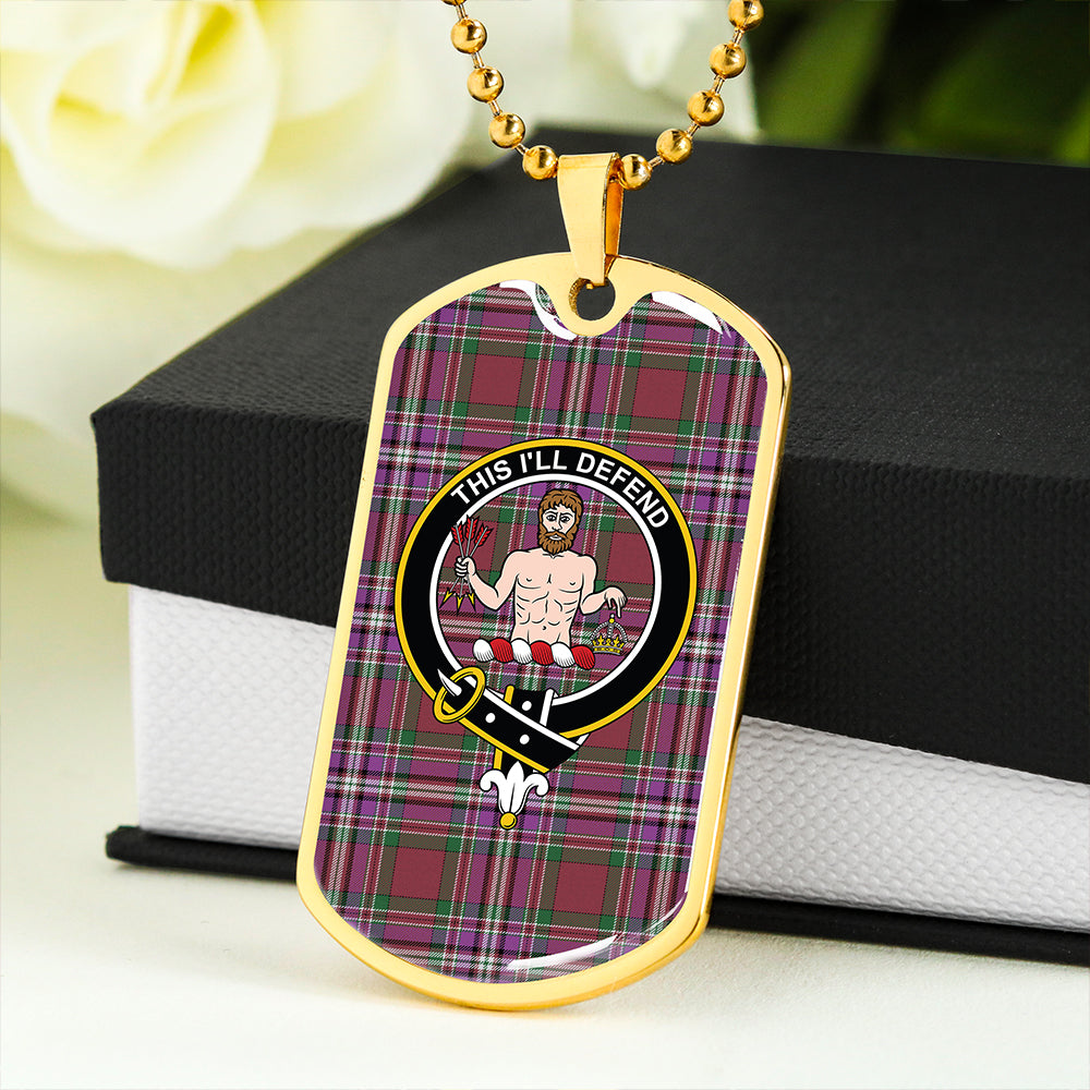 MacFarlane Lord Lyon sett Ancient Clan Badge Classic Tartan Dog Tag Necklace