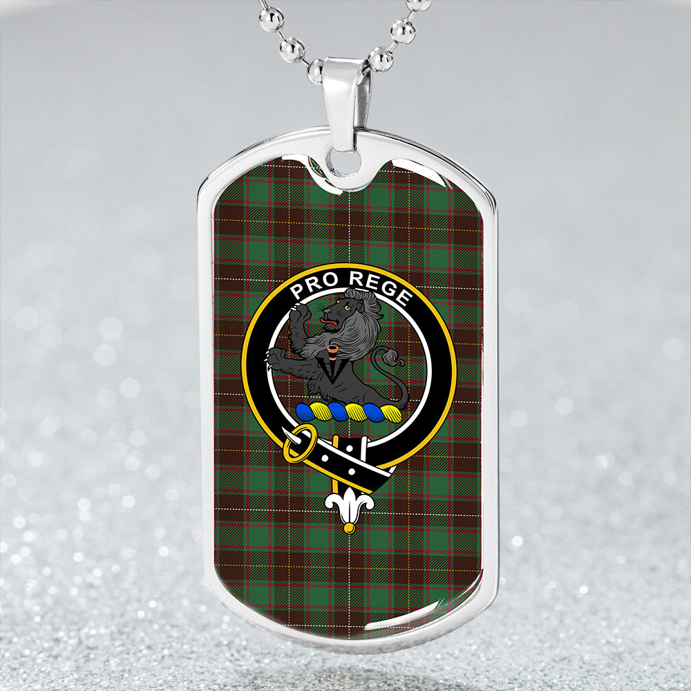 MacFie Hunting (MacPhee Hunting) Modern Clan Badge Classic Tartan Dog Tag Necklace