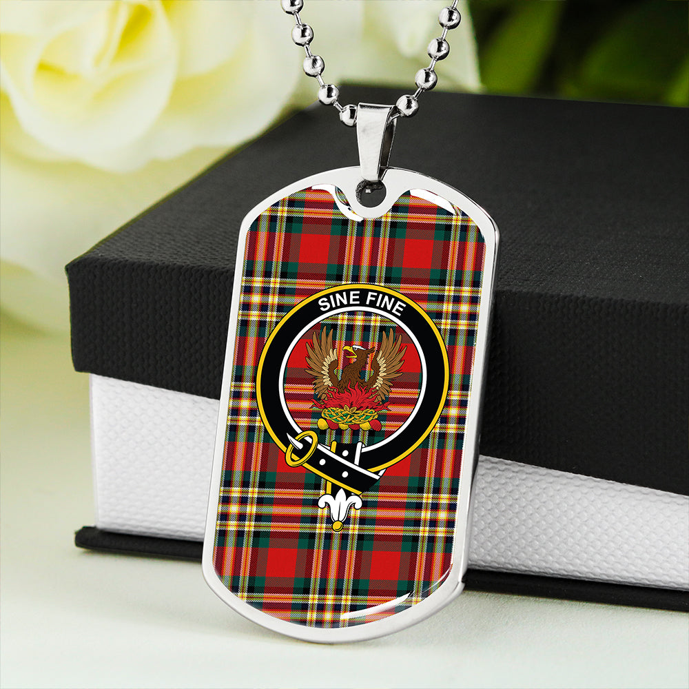 MacGill Modern Clan Badge Classic Tartan Dog Tag Necklace