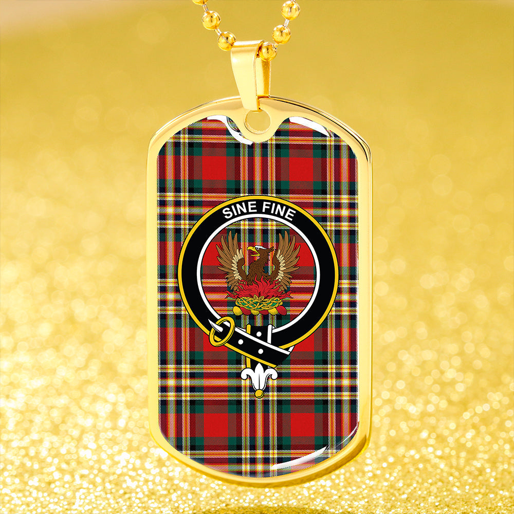 MacGill Modern Clan Badge Classic Tartan Dog Tag Necklace