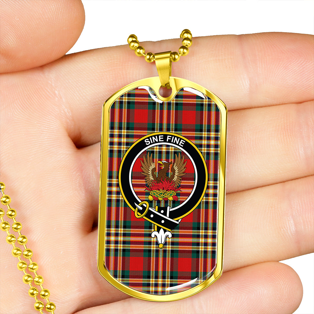 MacGill Modern Clan Badge Classic Tartan Dog Tag Necklace