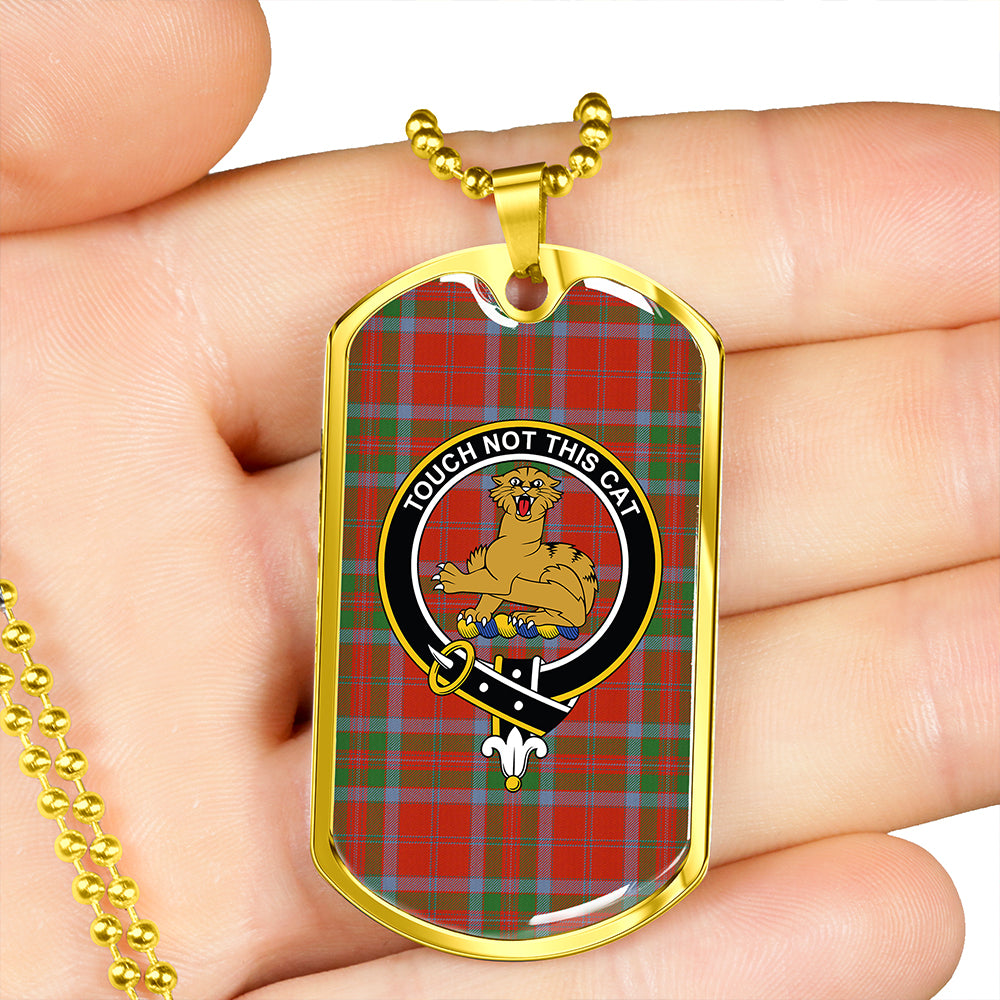 MacGillivray Ancient Clan Badge Classic Tartan Dog Tag Necklace