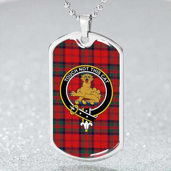 MacGillivray Modern Clan Badge Classic Tartan Dog Tag Necklace