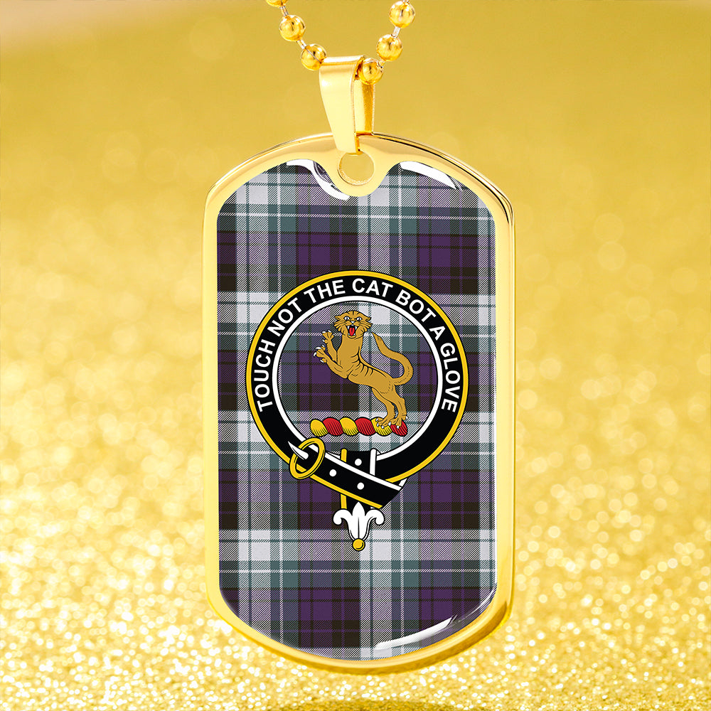 MacGlashan Original Colours Weathered Clan Badge Classic Tartan Dog Tag Necklace