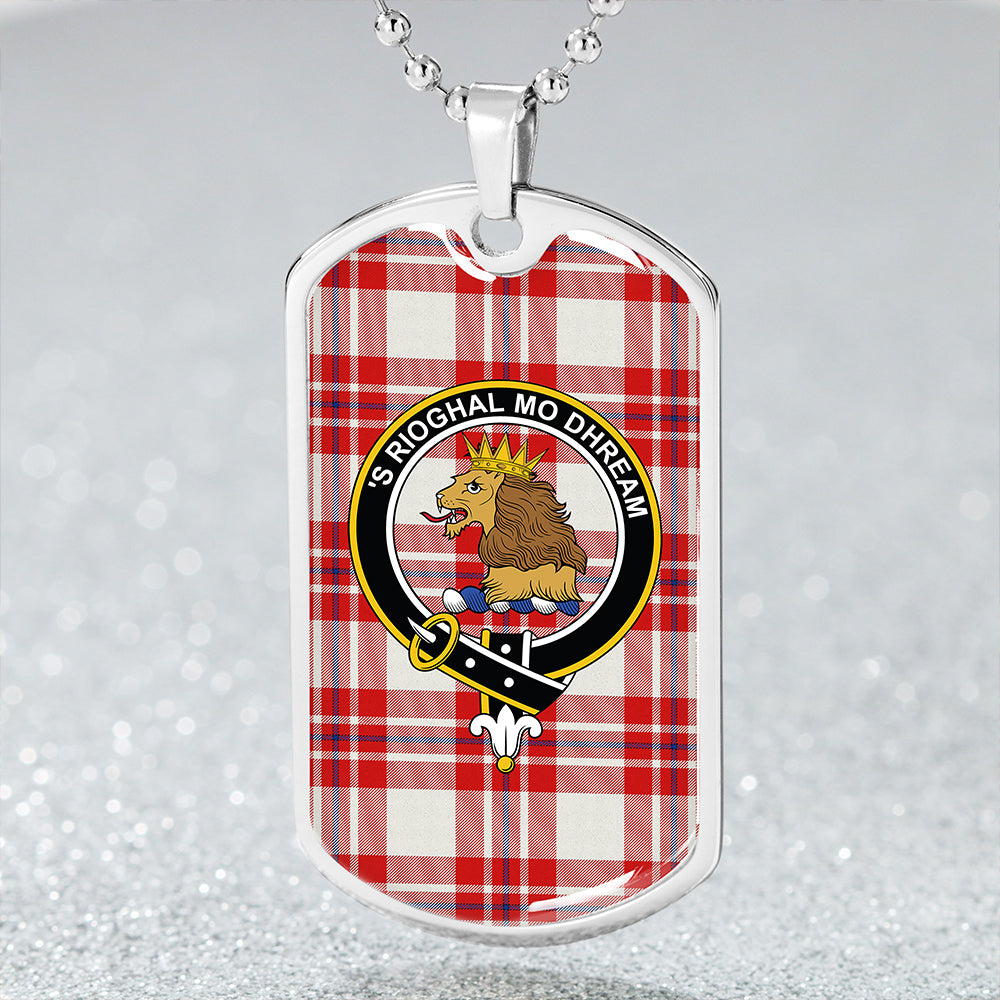 MacGregor Dress (Gregor Dress) Clan Badge Classic Tartan Dog Tag Necklace