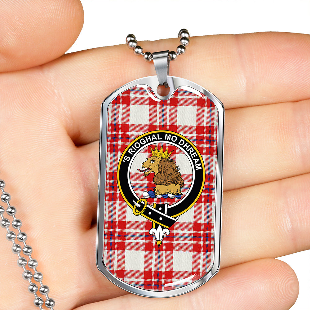 MacGregor Dress (Gregor Dress) Clan Badge Classic Tartan Dog Tag Necklace