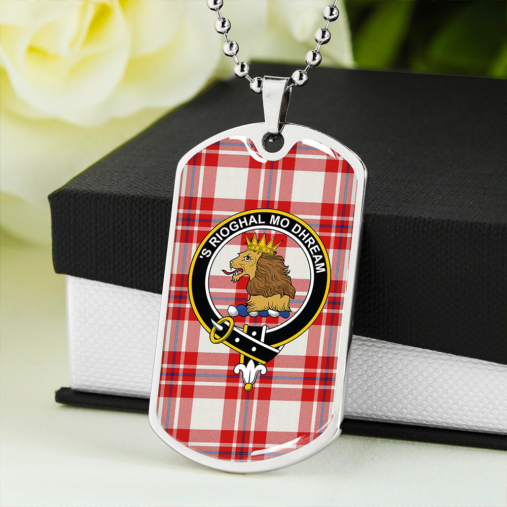 MacGregor Dress (Gregor Dress) Clan Badge Classic Tartan Dog Tag Necklace