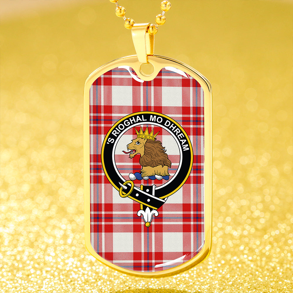 MacGregor Dress (Gregor Dress) Clan Badge Classic Tartan Dog Tag Necklace