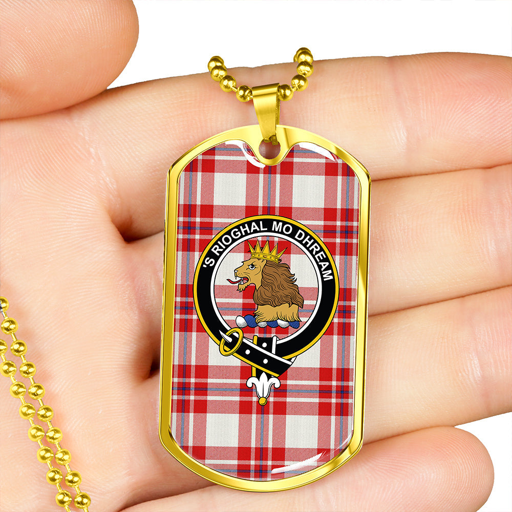 MacGregor Dress (Gregor Dress) Clan Badge Classic Tartan Dog Tag Necklace