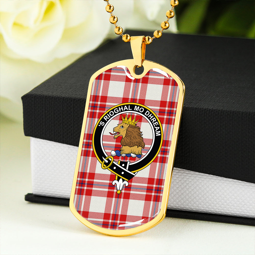 MacGregor Dress (Gregor Dress) Clan Badge Classic Tartan Dog Tag Necklace