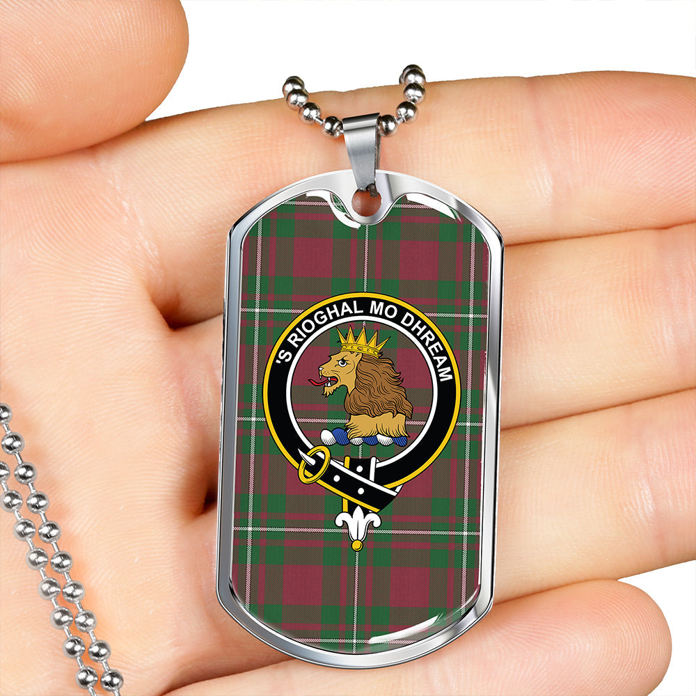 MacGregor Hunting (Gregor Hunting) Ancient Clan Badge Classic Tartan Dog Tag Necklace