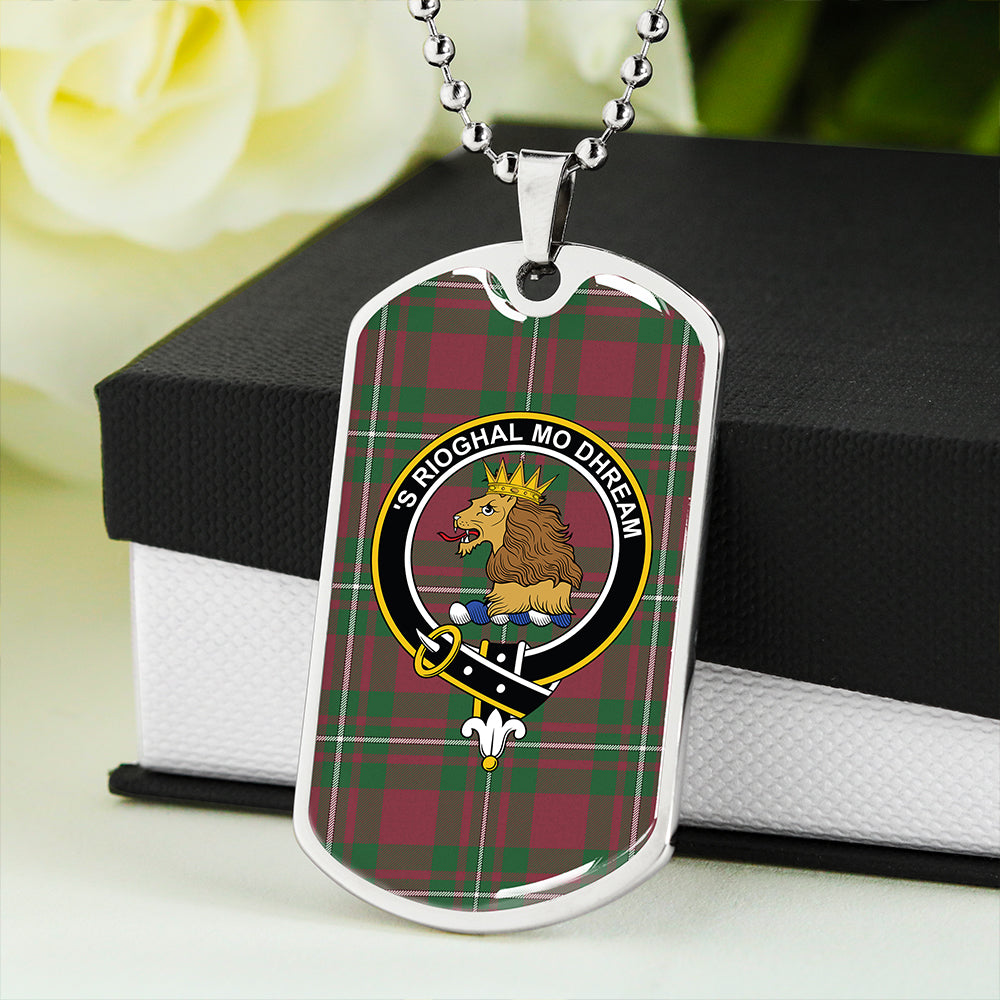 MacGregor Hunting (Gregor Hunting) Ancient Clan Badge Classic Tartan Dog Tag Necklace