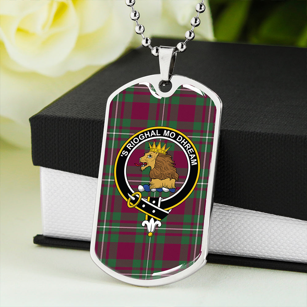 MacGregor Hunting (Gregor Hunting) Modern Clan Badge Classic Tartan Dog Tag Necklace