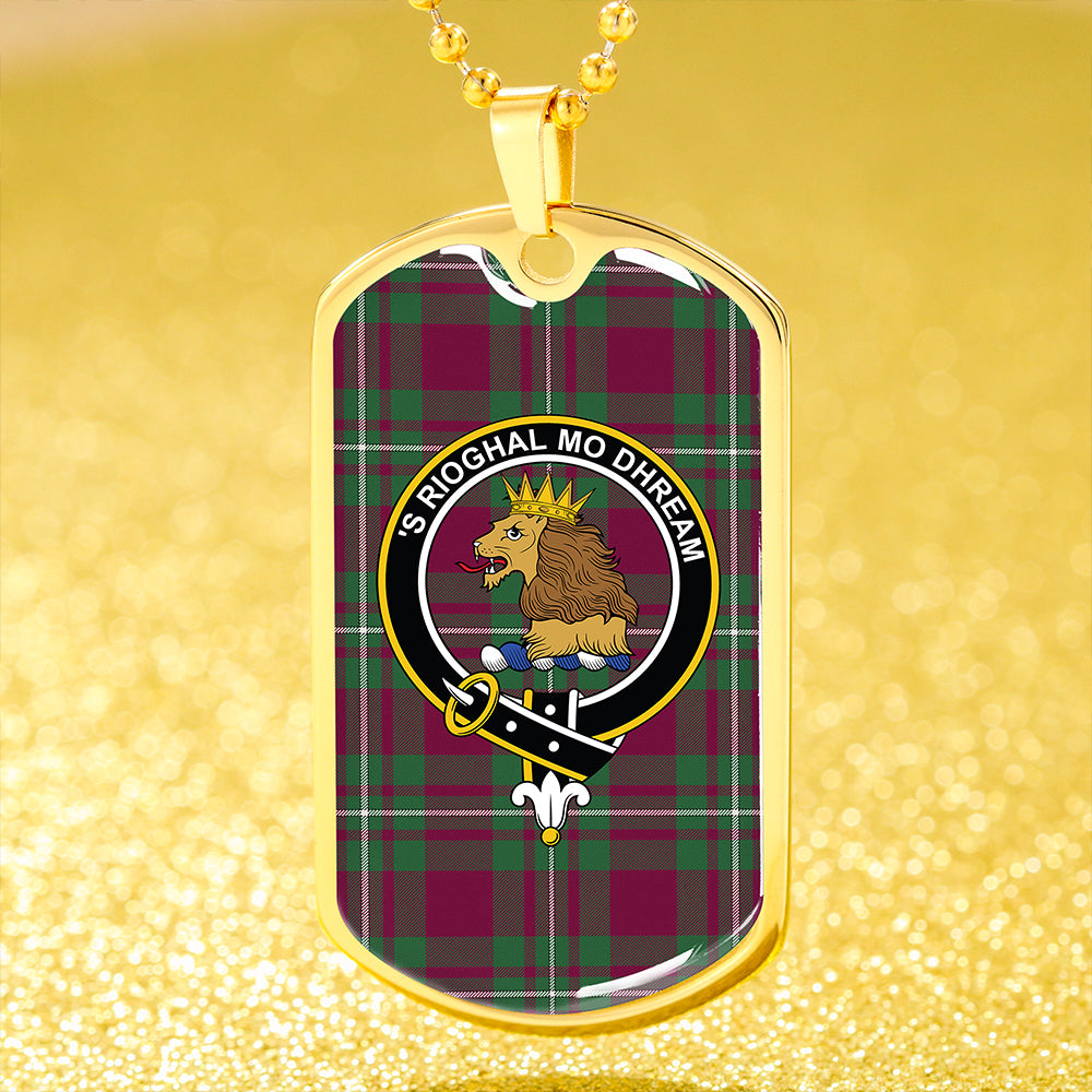 MacGregor Hunting (Gregor Hunting) Modern Clan Badge Classic Tartan Dog Tag Necklace