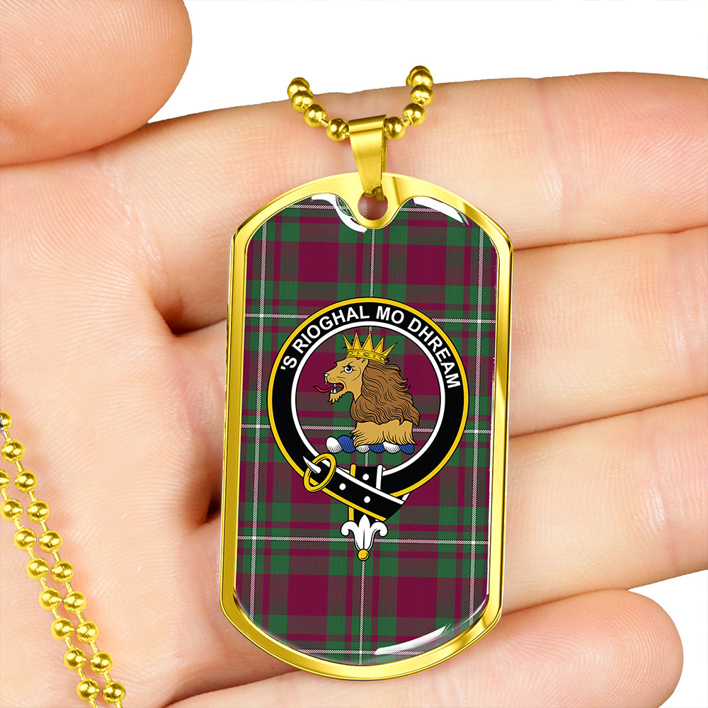 MacGregor Hunting (Gregor Hunting) Modern Clan Badge Classic Tartan Dog Tag Necklace