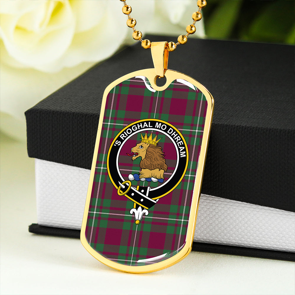 MacGregor Hunting (Gregor Hunting) Modern Clan Badge Classic Tartan Dog Tag Necklace