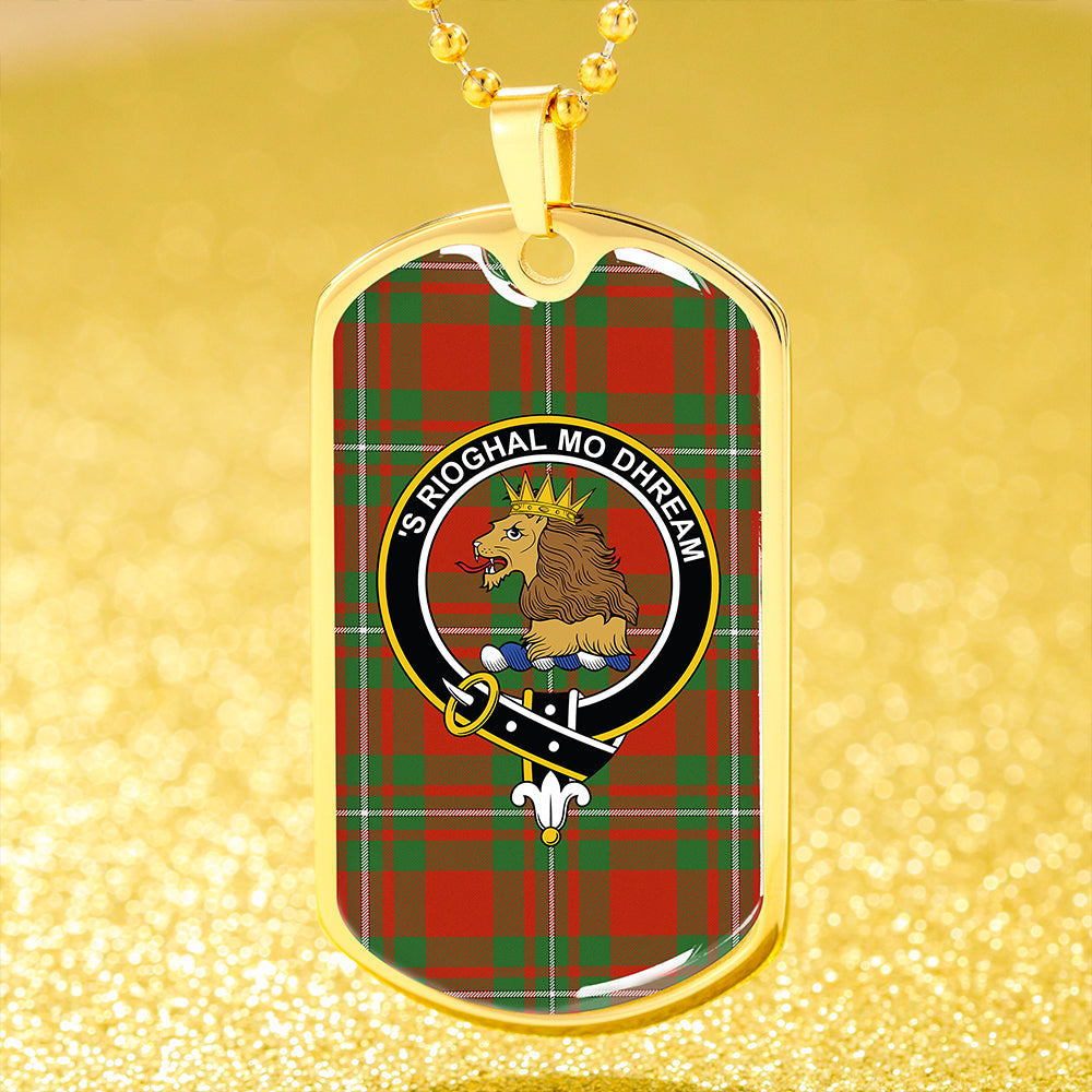 MacGregor (Gregor) Ancient Clan Badge Classic Tartan Dog Tag Necklace