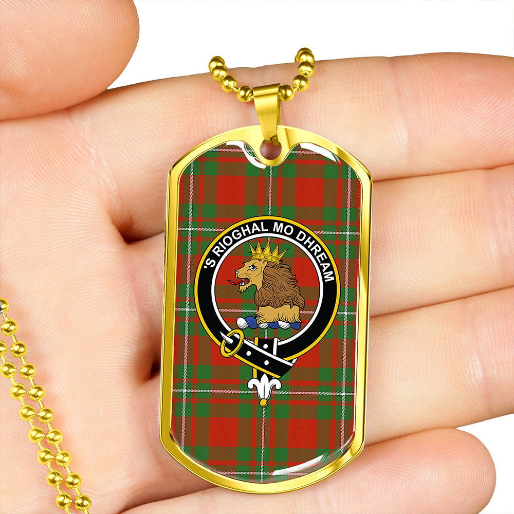 MacGregor (Gregor) Ancient Clan Badge Classic Tartan Dog Tag Necklace