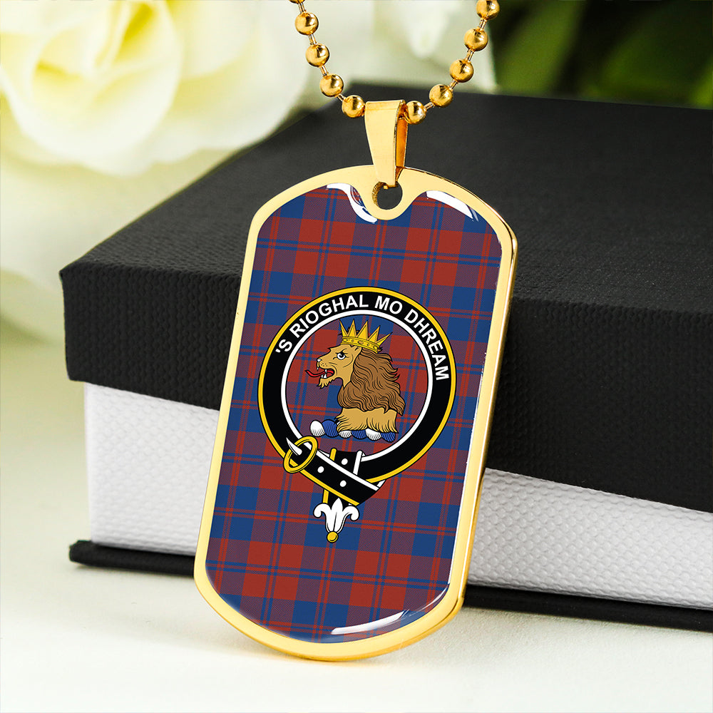 MacGregor of Glengyle (Gregor of Deeside) Modern Clan Badge Classic Tartan Dog Tag Necklace
