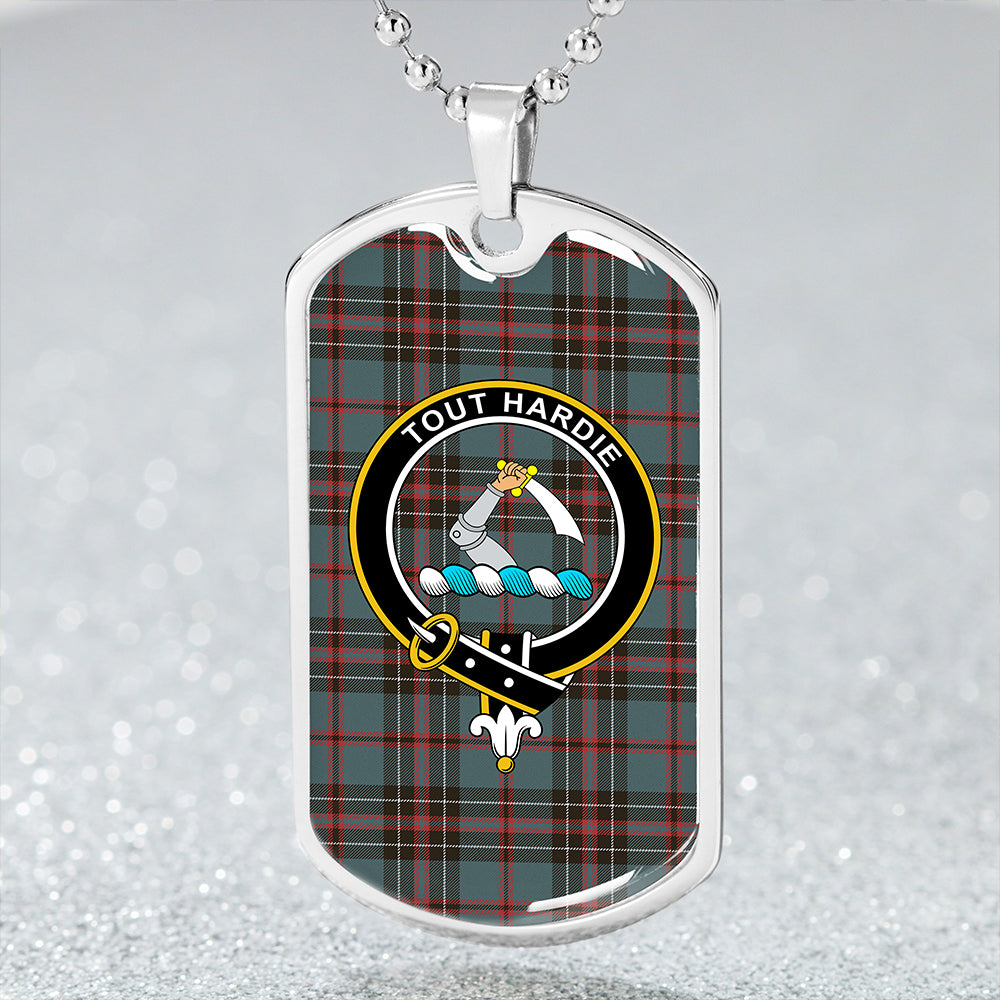MacHardy (Clans Originaux) Clan Badge Classic Tartan Dog Tag Necklace
