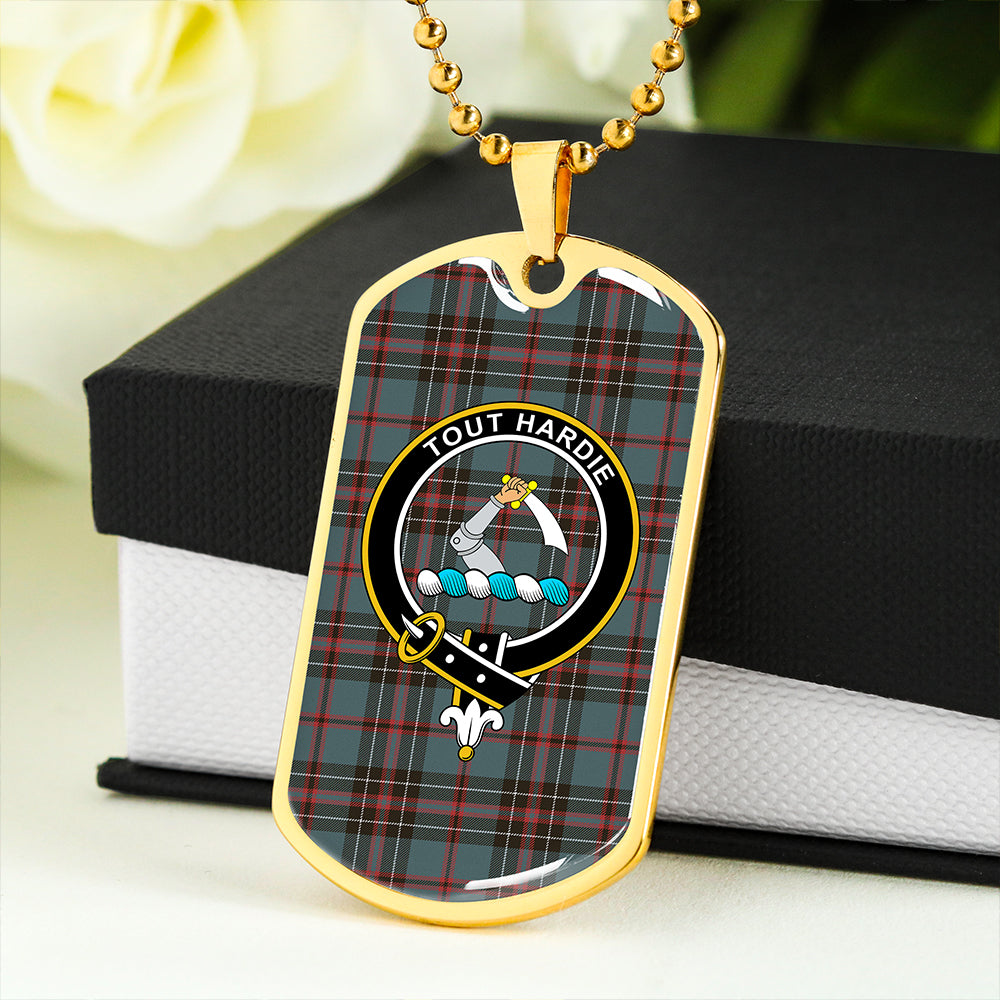 MacHardy (Clans Originaux) Clan Badge Classic Tartan Dog Tag Necklace