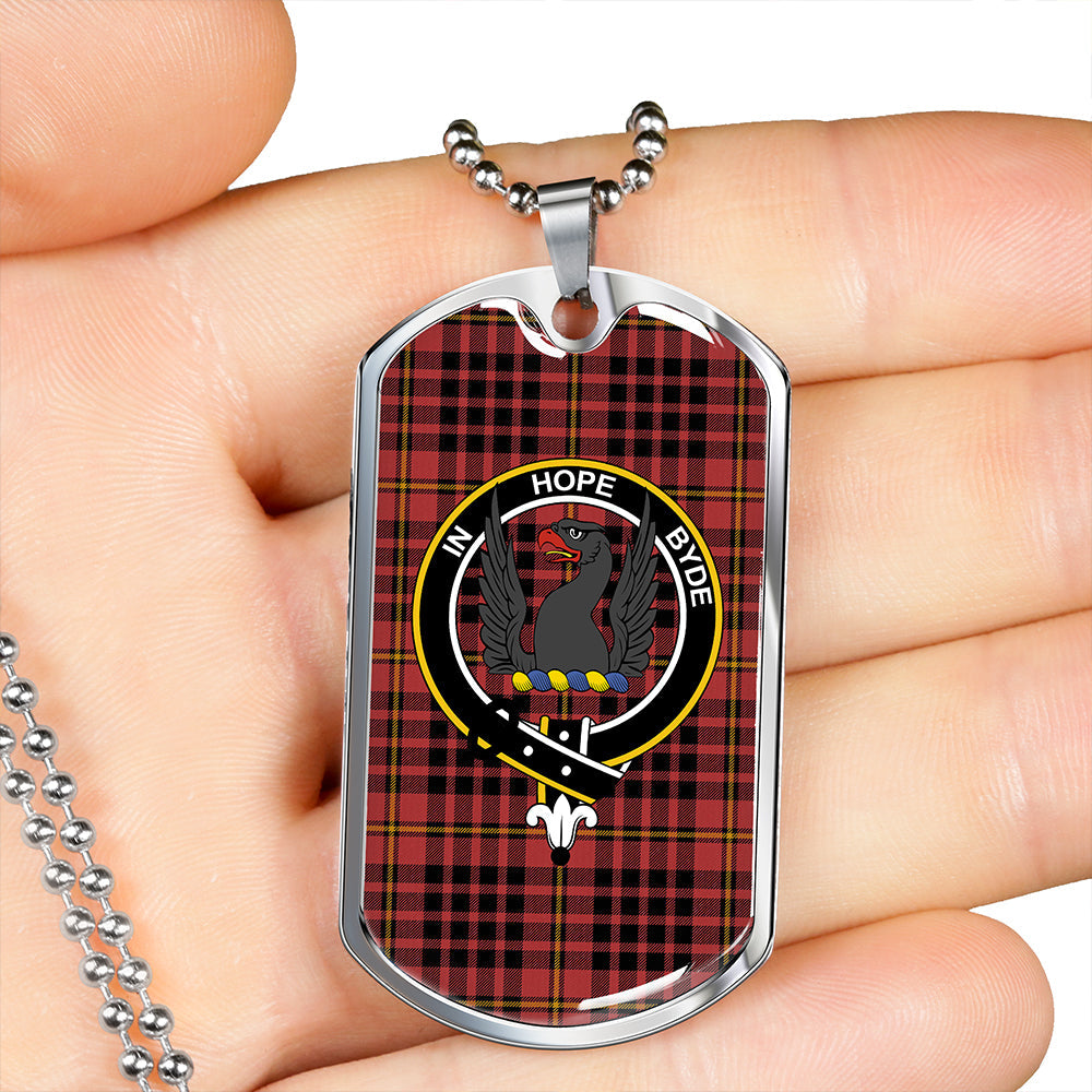 MacIan Ancient Clan Badge Classic Tartan Dog Tag Necklace