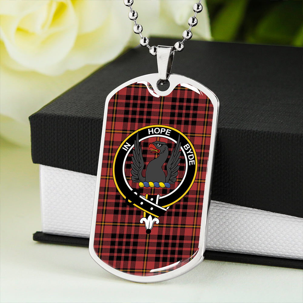 MacIan Ancient Clan Badge Classic Tartan Dog Tag Necklace
