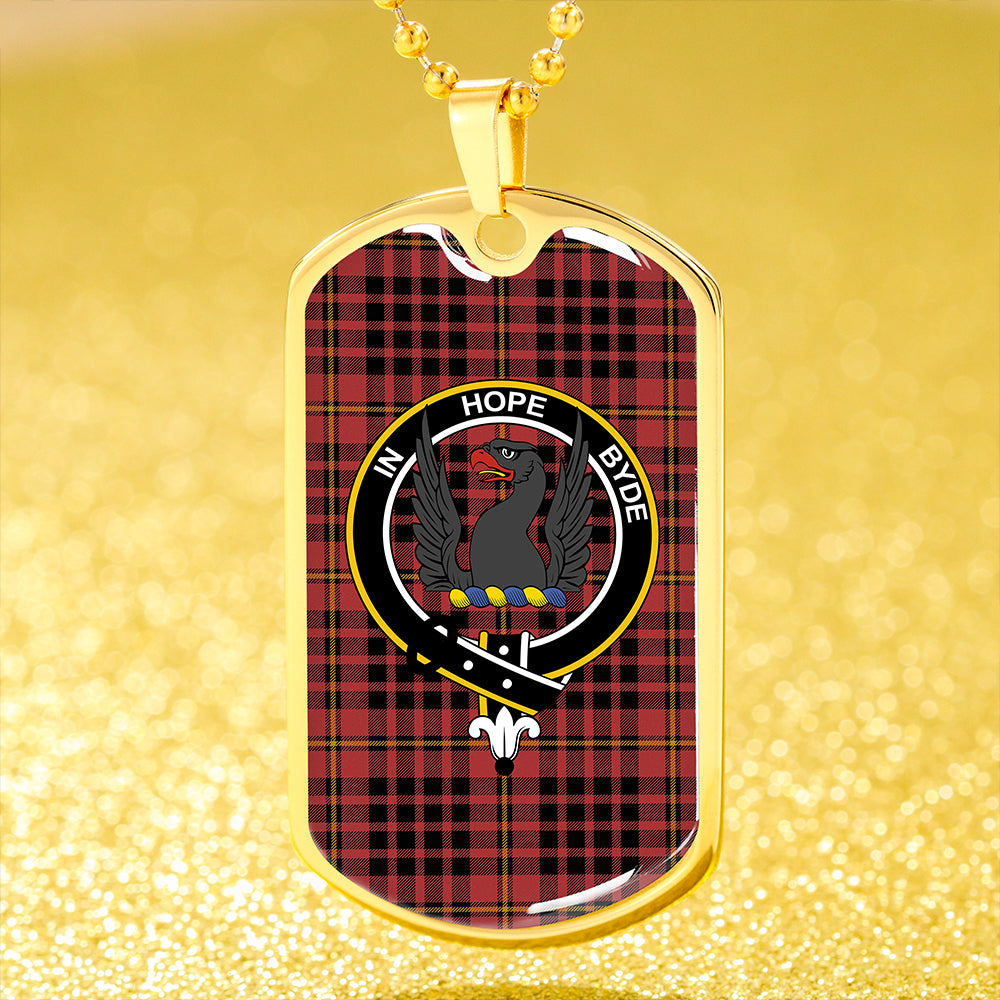 MacIan Ancient Clan Badge Classic Tartan Dog Tag Necklace
