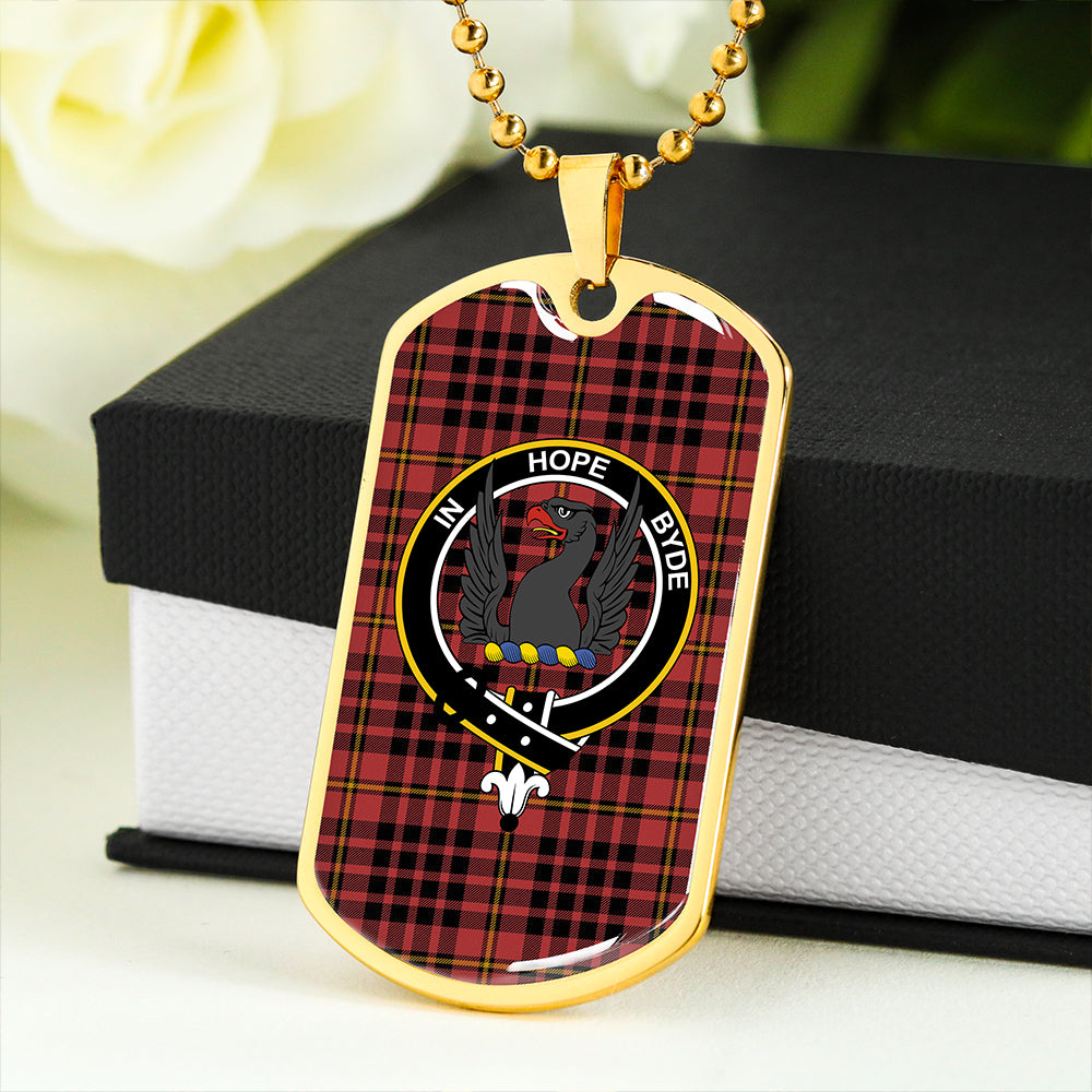 MacIan Ancient Clan Badge Classic Tartan Dog Tag Necklace