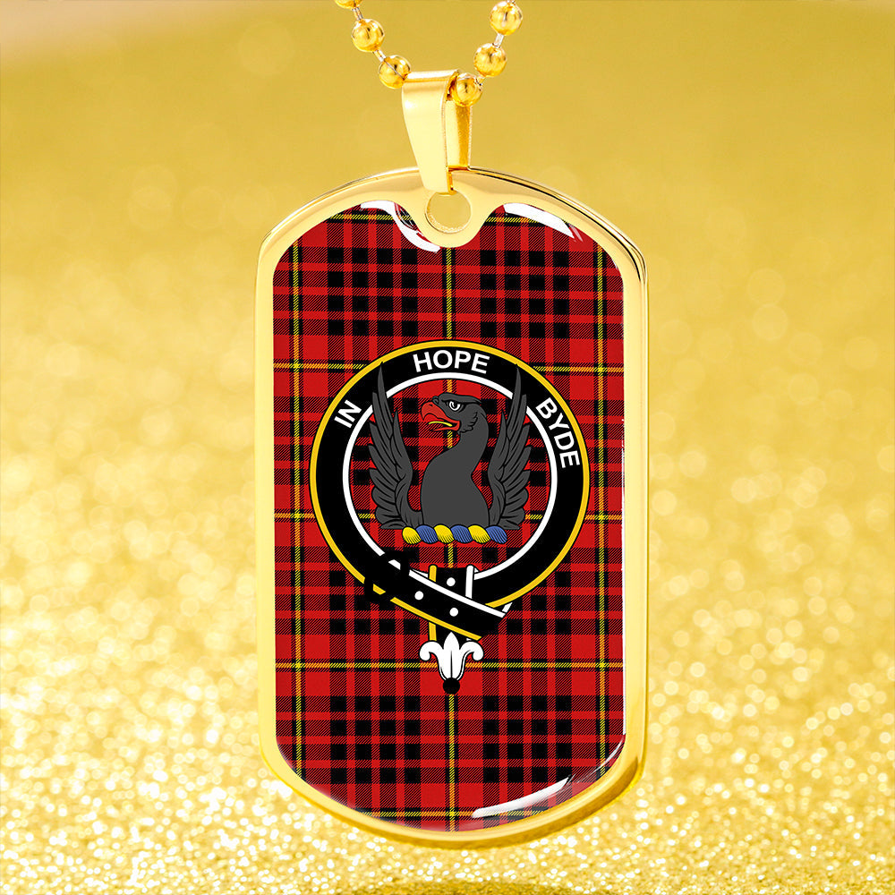 MacIan Modern Clan Badge Classic Tartan Dog Tag Necklace