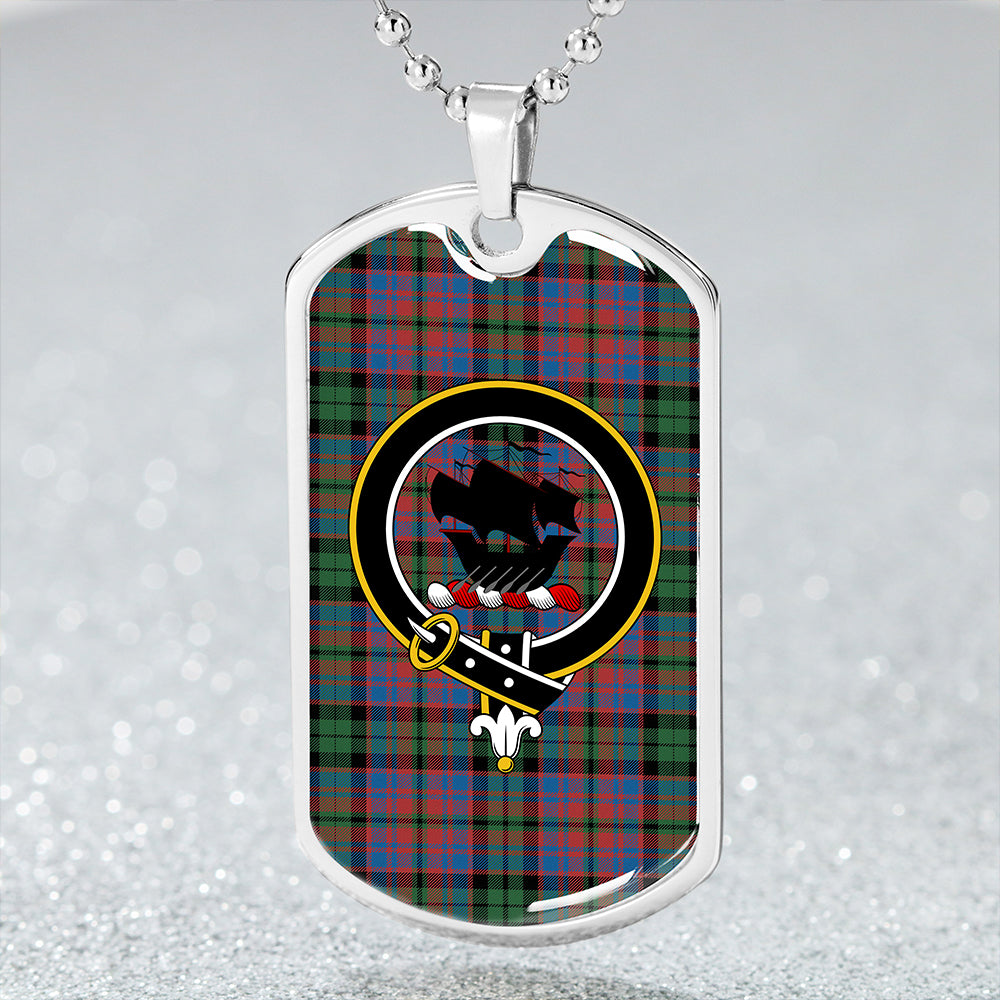 MacInroy Ancient Clan Badge Classic Tartan Dog Tag Necklace