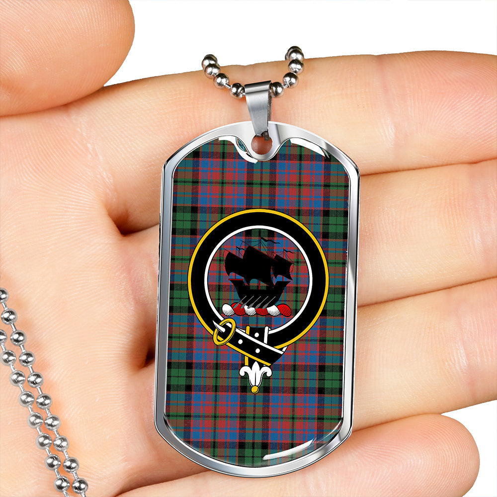 MacInroy Ancient Clan Badge Classic Tartan Dog Tag Necklace