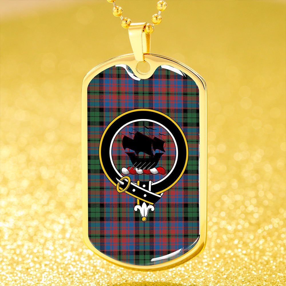 MacInroy Ancient Clan Badge Classic Tartan Dog Tag Necklace