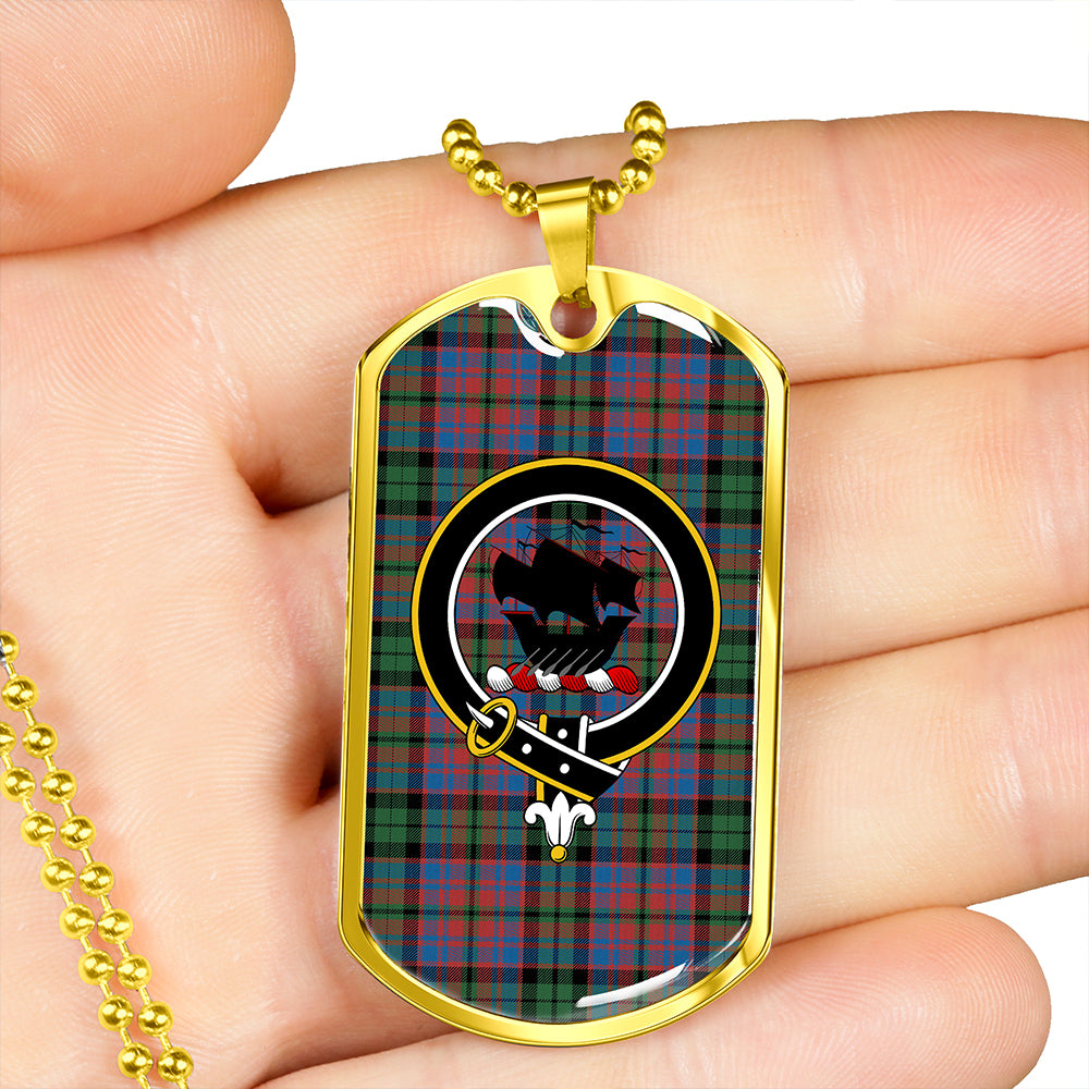 MacInroy Ancient Clan Badge Classic Tartan Dog Tag Necklace