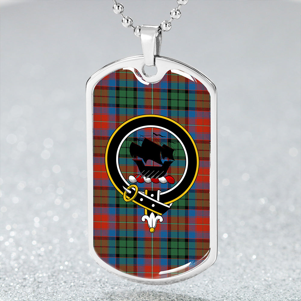 MacInroy Rattray Ancient Clan Badge Classic Tartan Dog Tag Necklace