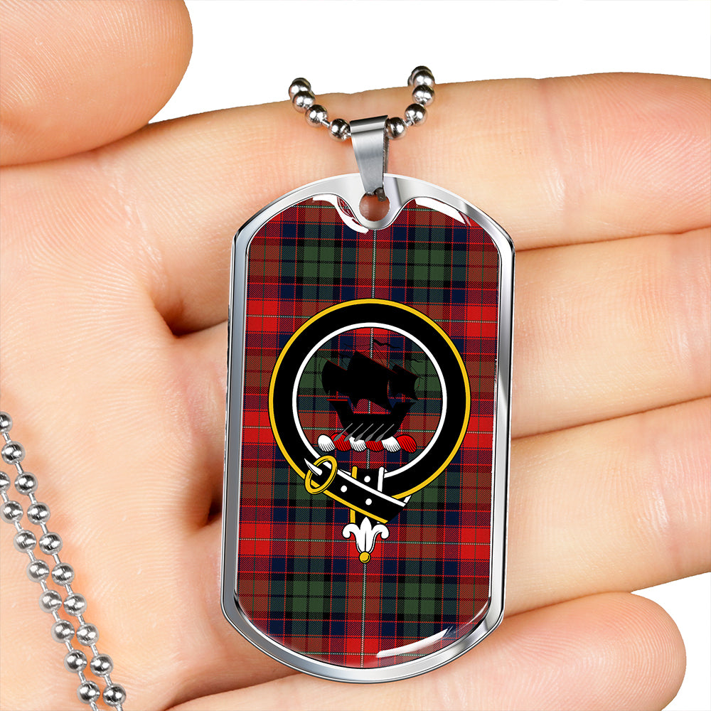 MacInroy Rattray Modern Clan Badge Classic Tartan Dog Tag Necklace