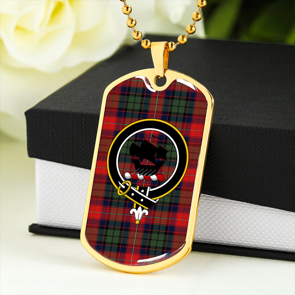 MacInroy Rattray Modern Clan Badge Classic Tartan Dog Tag Necklace