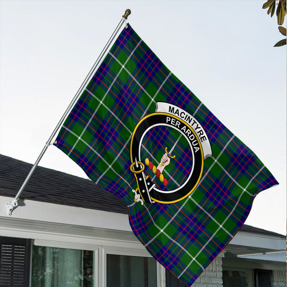 MacIntyre Hunting Modern Tartan Classic Crest House Flag