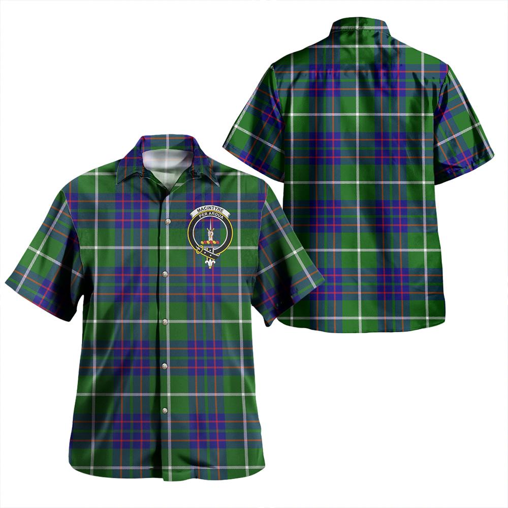 Scottish Tartan MacIntyre Hunting Modern Clan Hawaiian Shirt Crest Style