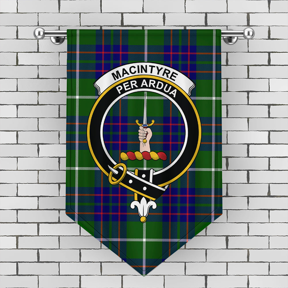 MacIntyre Hunting Modern Tartan Classic Crest Gonfalon