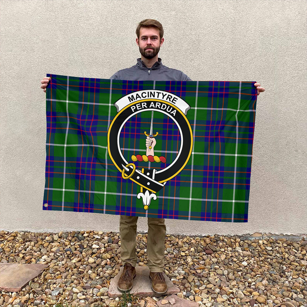 MacIntyre Hunting Modern Tartan Classic Crest House Flag